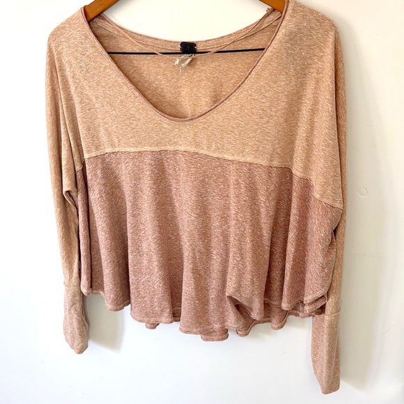 Free People We The Free Cloud Nine Sunset Haze Blush Pullover Top XS - Picture 3 of 14